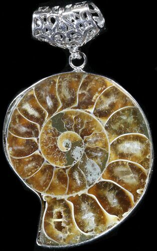 Fossil Ammonite Pendant - Million Years Old #37942